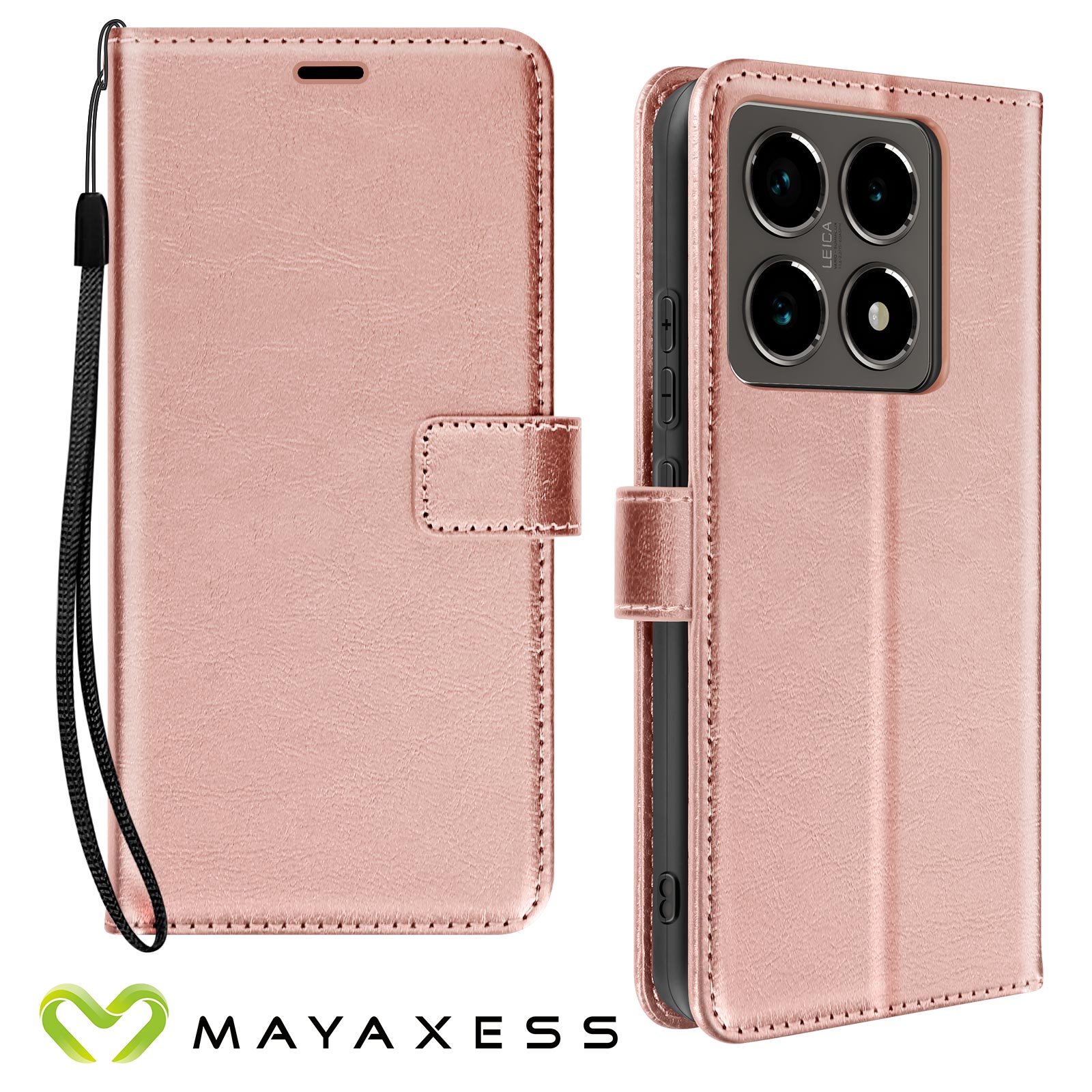 CLYDITE Coque Pour Xiaomi 14T Pro étui Avec 2 Verre Trempé Support Magnétique Armure Robuste