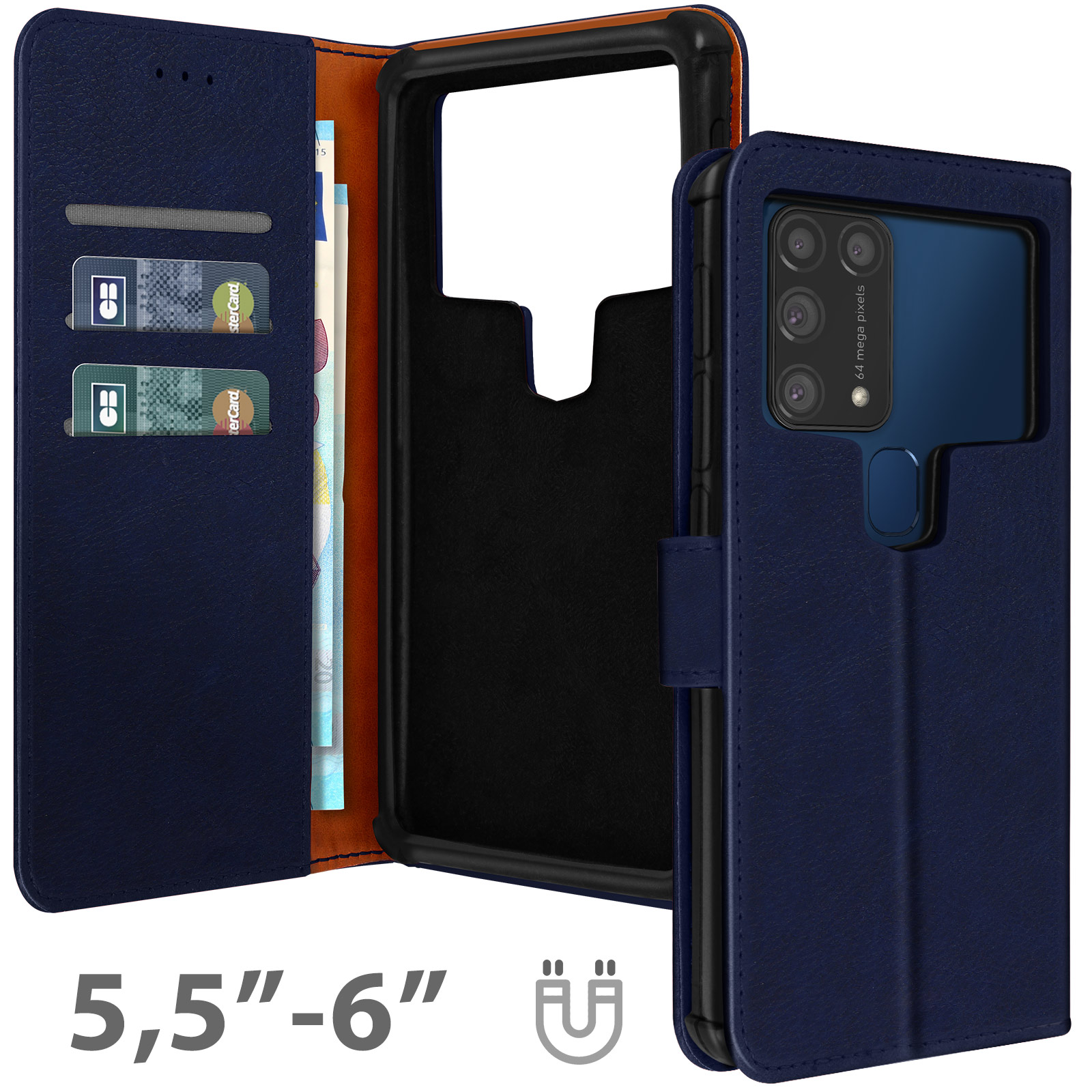 Étui Pour FOXDOCK Google Pixel 10 PRO Xl 5G Porte-fente Pour Carte Rfid Chat Portefeuille A Rabot Noir