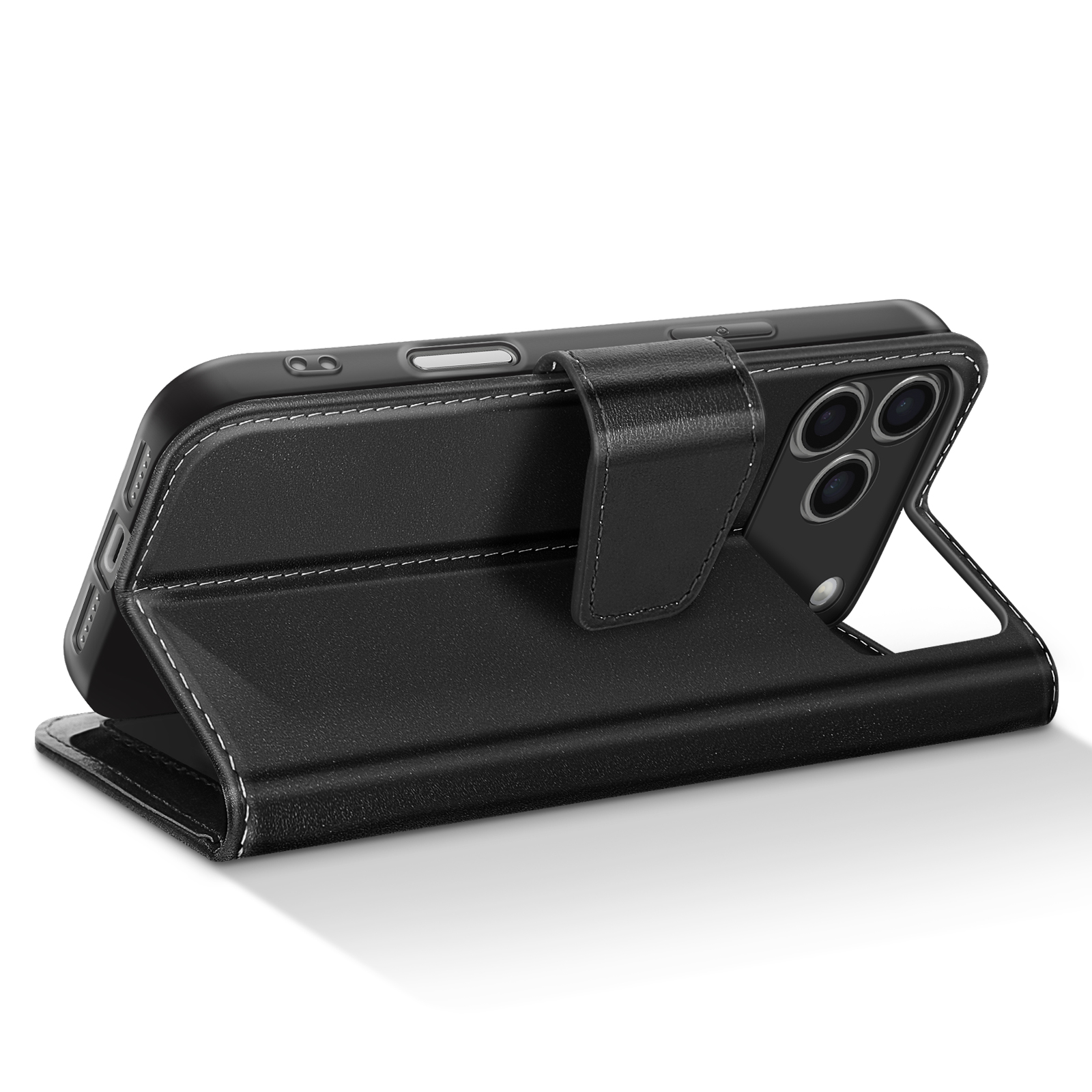 Dingshengk Rosso Retro Vera Pelle Case per BRONDI Amico Smartphone XS 5 Custodia Caso Premium Leather Cover Flip Guscio Protettiva Copertina Portafoglio Magnetico Anti Urto e Anti Graffi