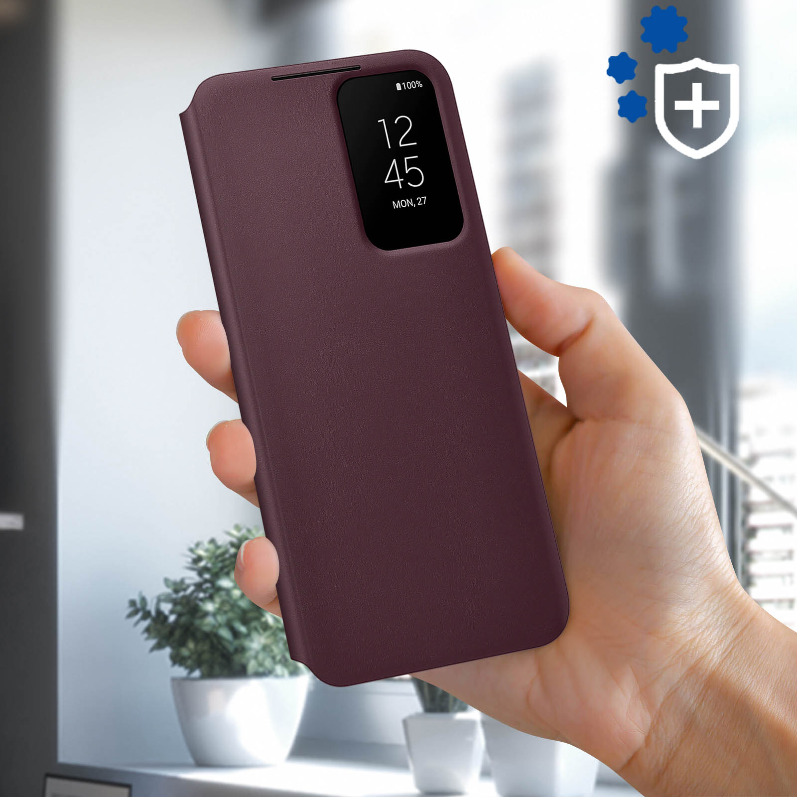 Unov Custodia per Galaxy S10e, trasparente con design morbido TPU assorbimento degli urti, sottile, motivo floreale in rilievo, cover posteriore