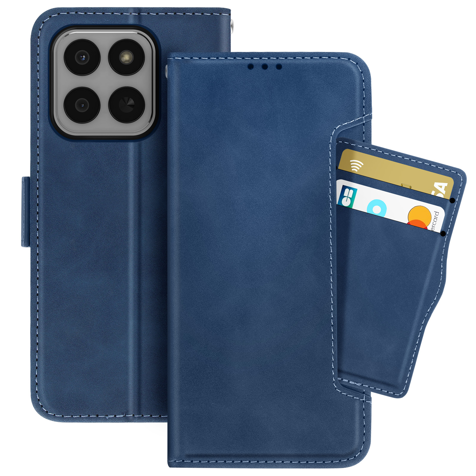Custodia Portafoglio MOJIA Per Honor 400 Pro – Pelle PU Rossa Con Slot Per Carte, Cinturino E Supporto