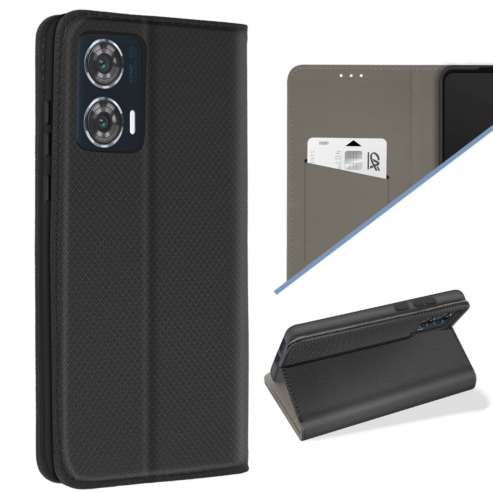 Funda Verco Para Motorola Edge 50 Ultra - Cubierta De Silicona Y TPU Con Diseño De Carbono | Protección Antigolpes | Color Negro