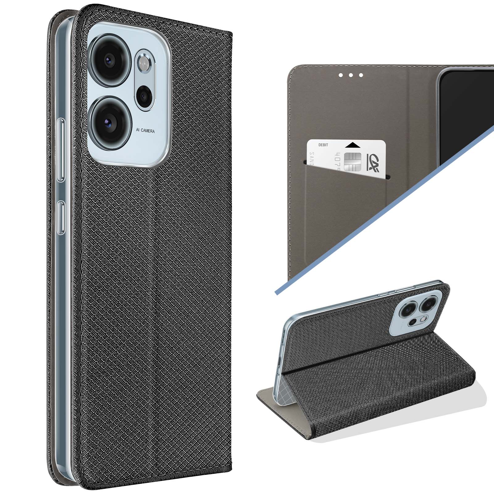 HualuBro Cover per Oppo Reno2 Z, Custodia Portafoglio in PU Pelle a Libro TPU Antiurto Magnetica