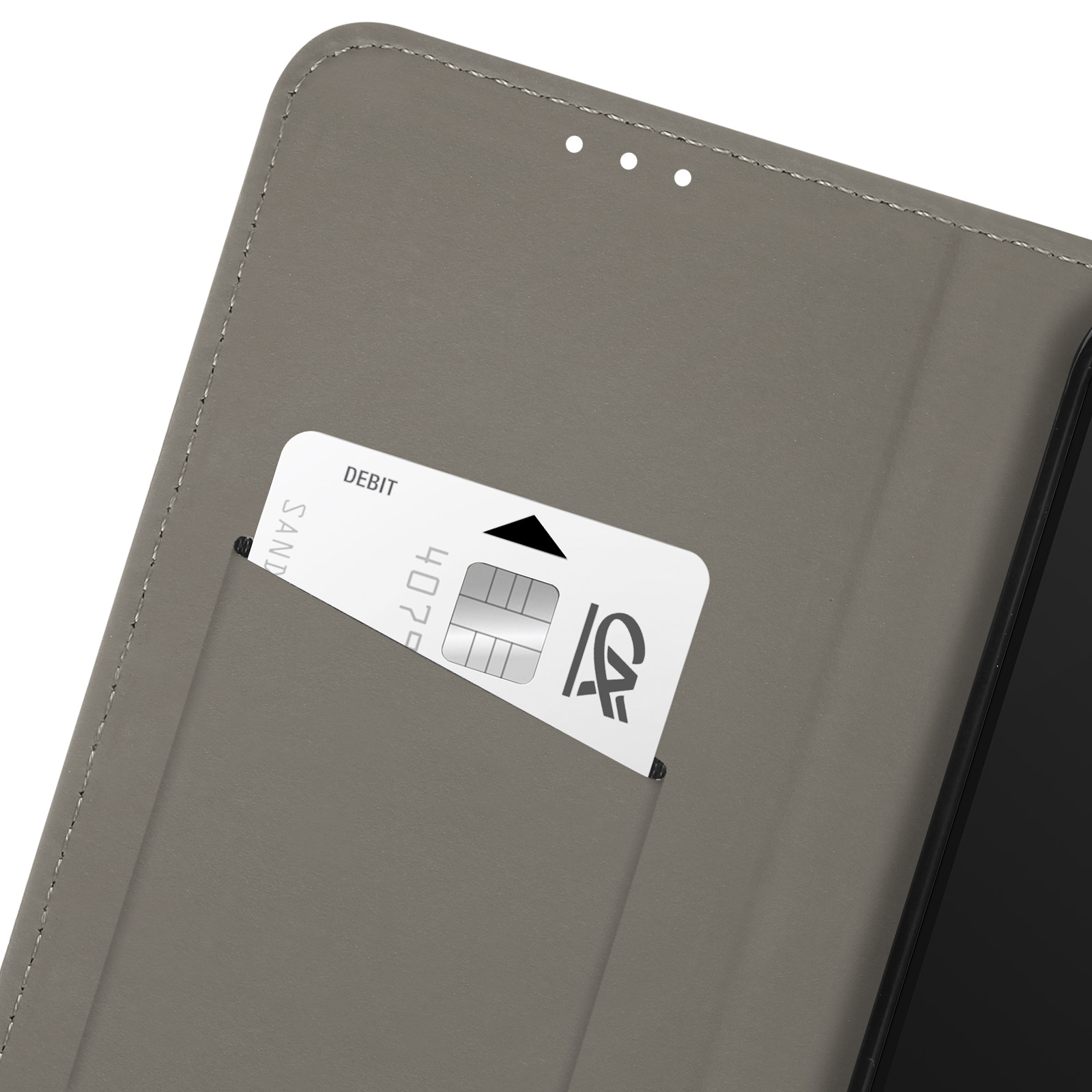 Étui Portefeuille Cuir PU Oukitel WP100 Titan - Rabat Magnétique, Cartes & Support - Noir