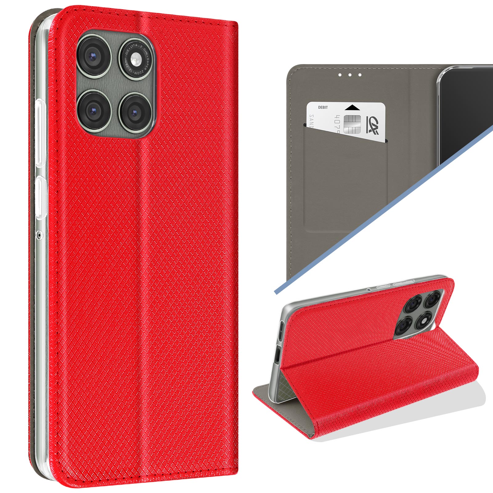 Étui Portefeuille En Cuir PU Pour Motorola Moto E6 Play XT2029 – Finition élégante Et Protection