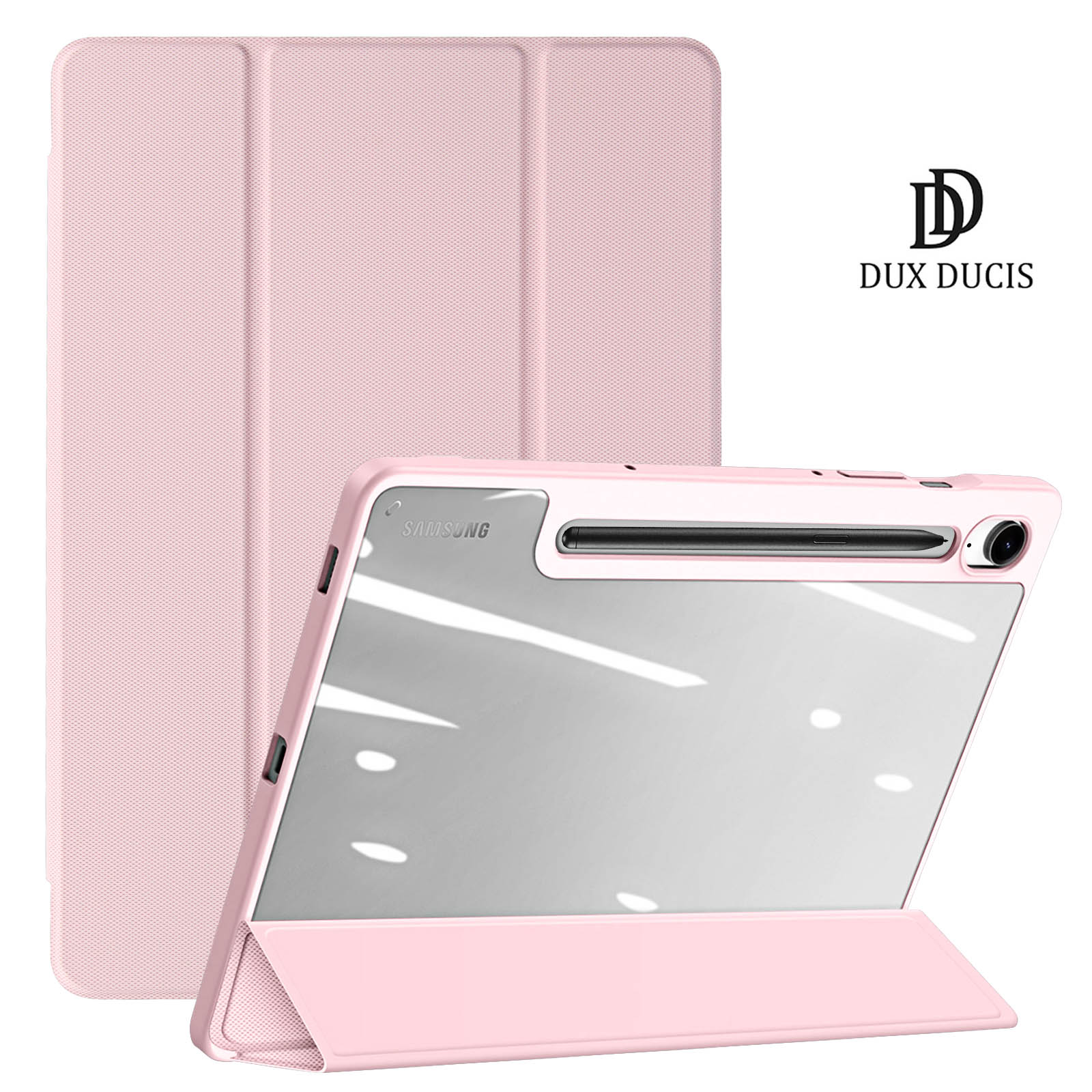 Custodia Con Tastiera Bluetooth Per Samsung Galaxy Tab A 10.5 (2018), Rimovibile, Supporto, Oro Rosa