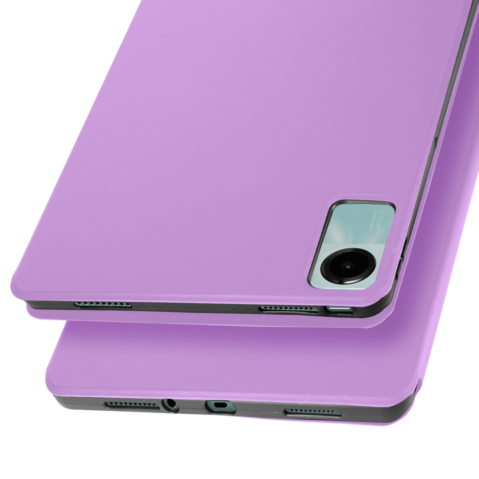 Custodia per tablet Xiaomi Redmi Pad SE 11 pollici 2023 con portapenne, accensione e spegnimento automatico, ultra sottile, leggera, antiurto a tre pieghe, supporto a portafoglio posteriore, blu