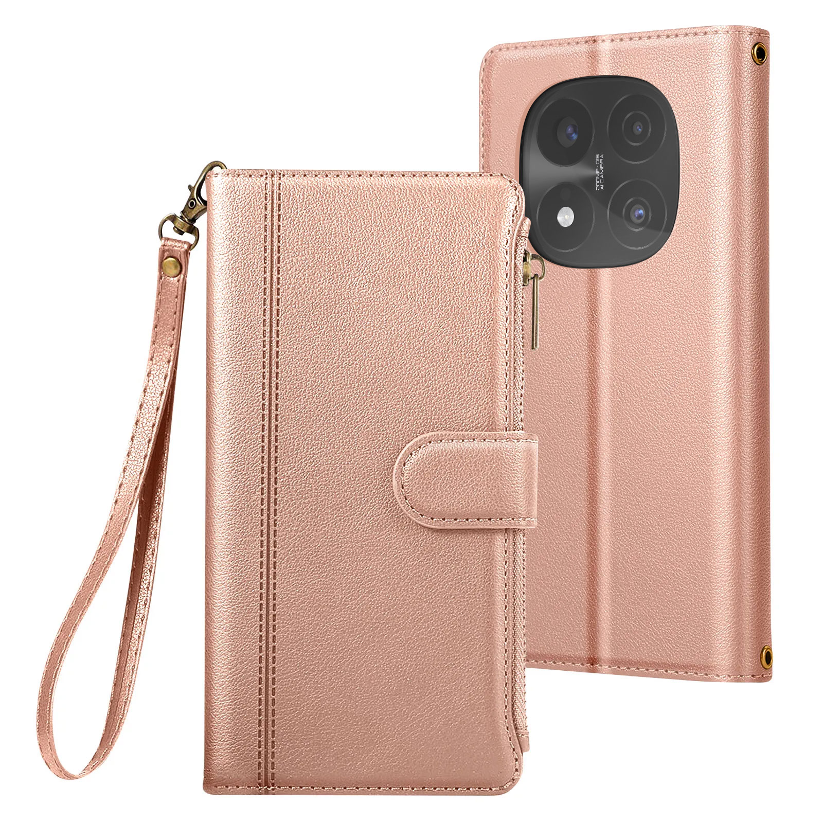 Custodia Magnetica Slot Carte CHALK & HIDE - Custodia A Portafoglio In Pelle Vera Per Oppo Find Case Con Supporto Integrato
