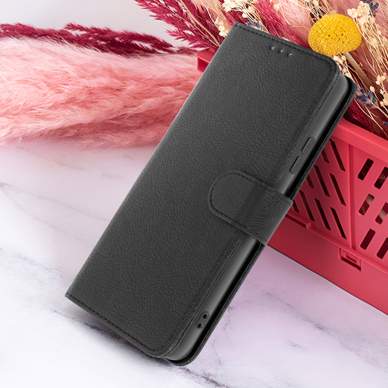 Custodia Portafoglio Oneplus Nord N10 5G – Cover Flip In Pelle Rossa Con Slot Carte E Supporto