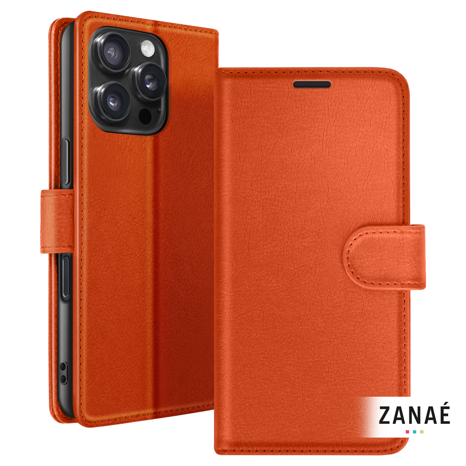 Custodia per iPhone 16 Pro, carta di blocco RFID, custodia in pelle avanzata con funzione di supporto Verde