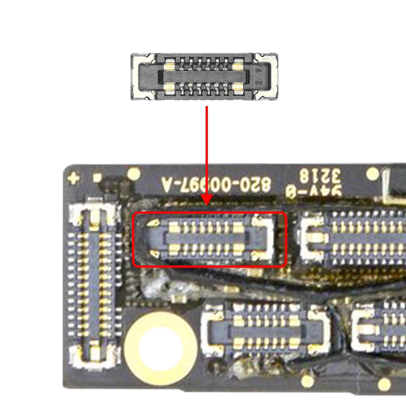 Connecteur écran LCD FPC 2*17 Pins Pour IPhone X, Xs, Xs Max - Pièce De Rechange Noire, Neuve
