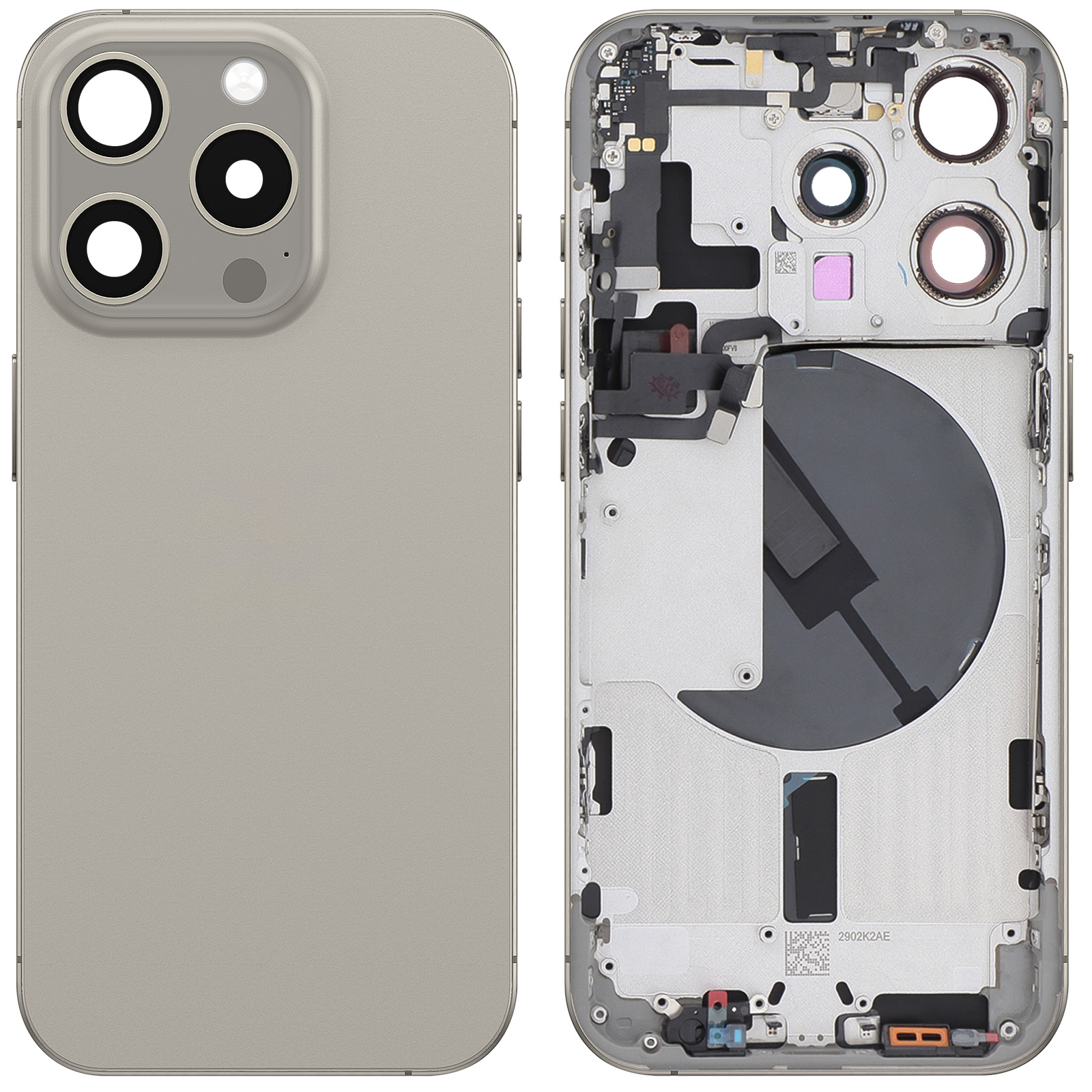 Vitre Arrière De Remplacement Pour IPhone 15 Pro Max (couleur Titane Naturel) - Neuf