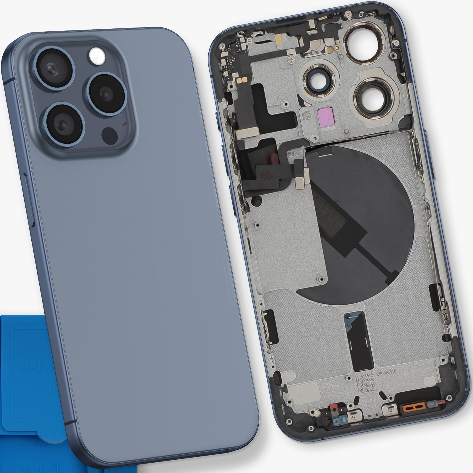 Vitre Arrière Pour IPhone 15 Pro Bleu Titane - Neuf, Pièce De Rechange Apple