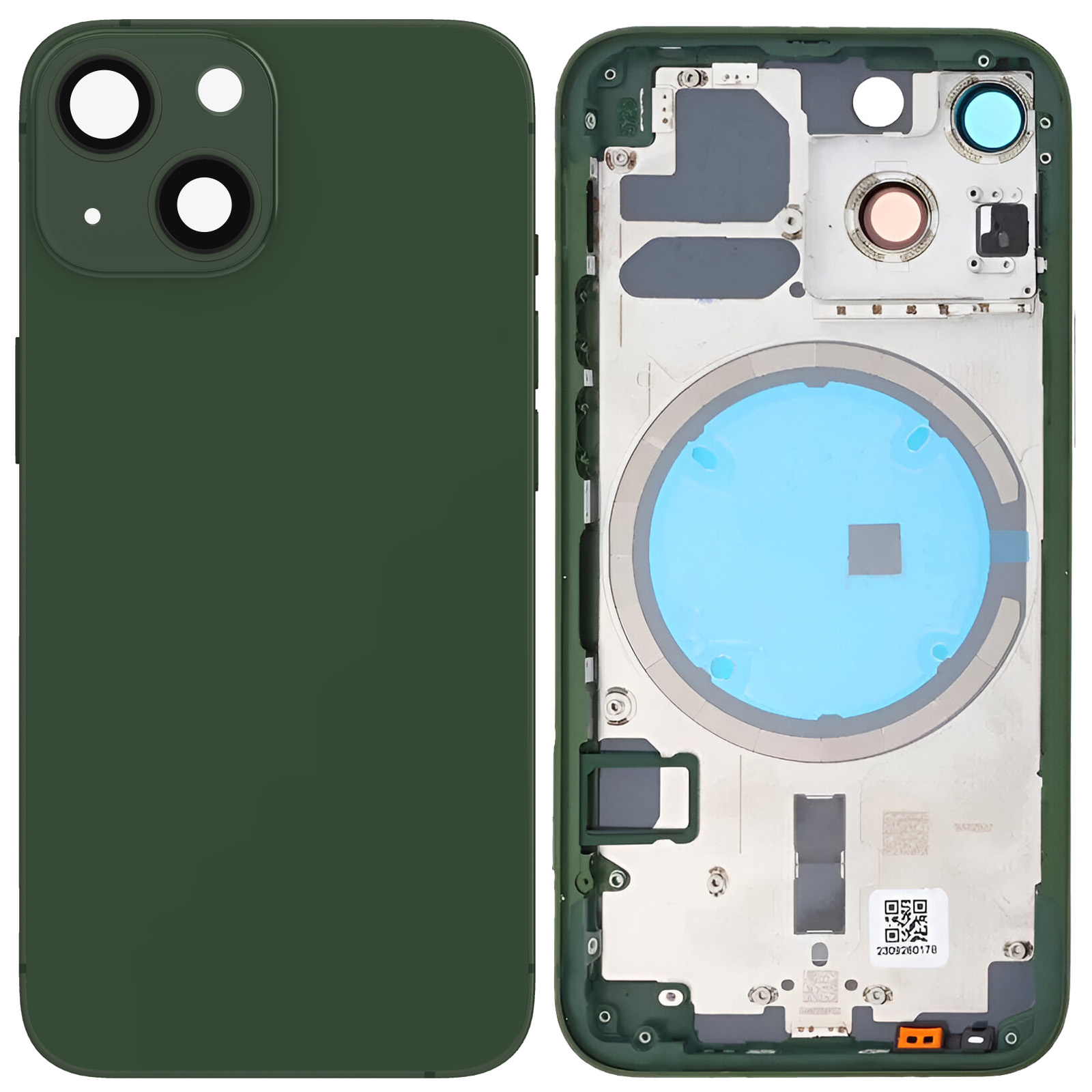 26443 - VETRO POSTERIORE PER IPHONE 13 ROSA (BIG HOLE) COMPATIBILE - Foto 10