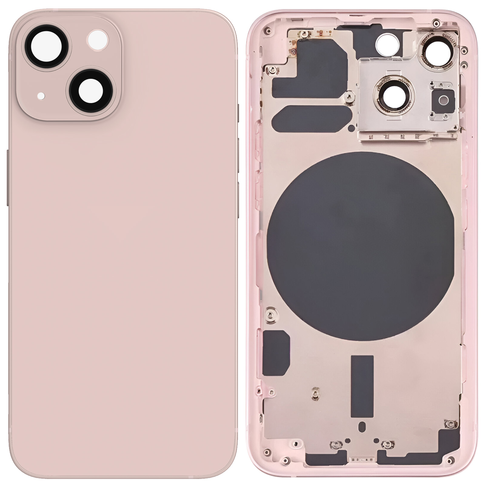 26443 - VETRO POSTERIORE PER IPHONE 13 ROSA (BIG HOLE) COMPATIBILE - Foto 6