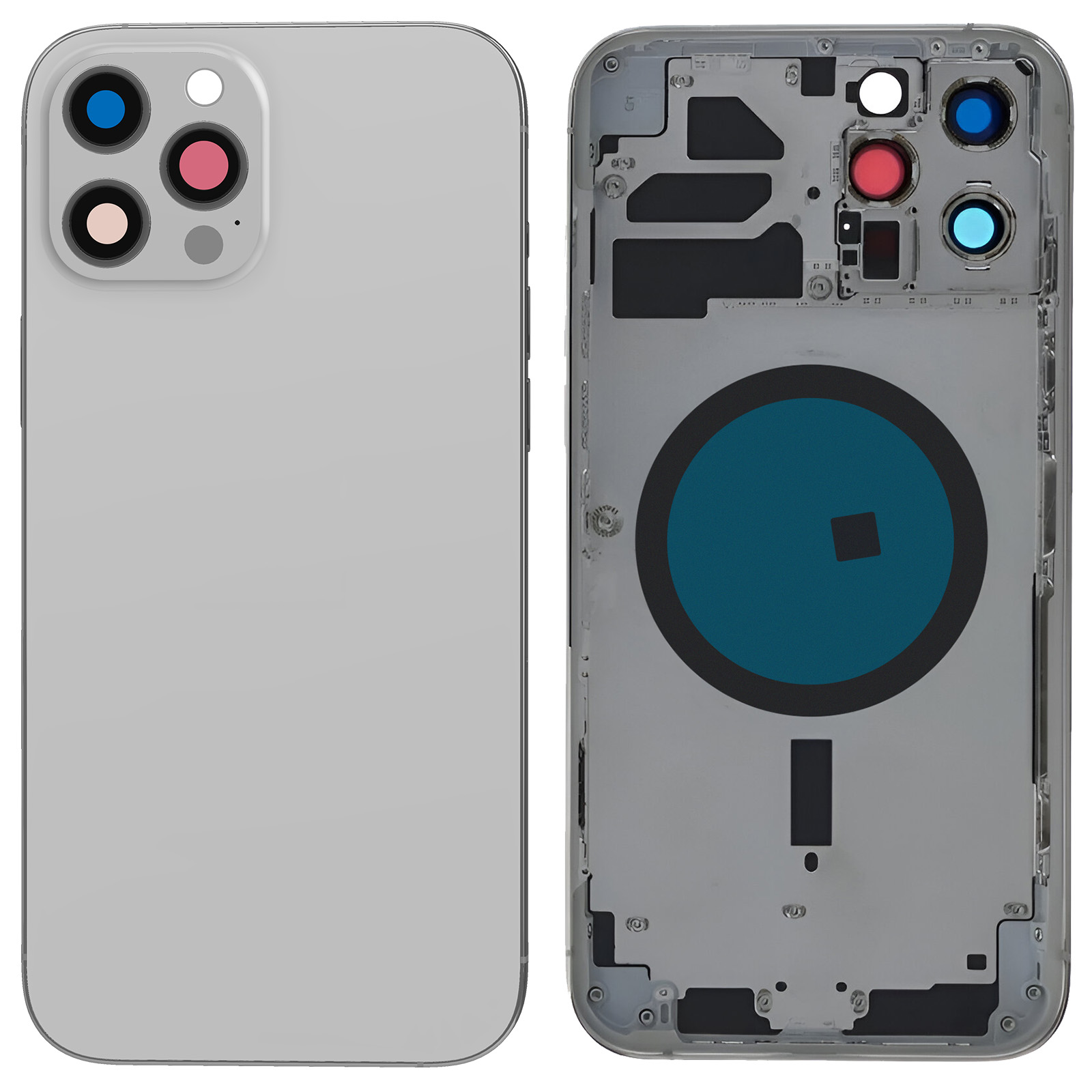Châssis Arrière IPhone 12 Pro Max Blanc Avec Vitre - Pièce De Rechange Générique Neuve
