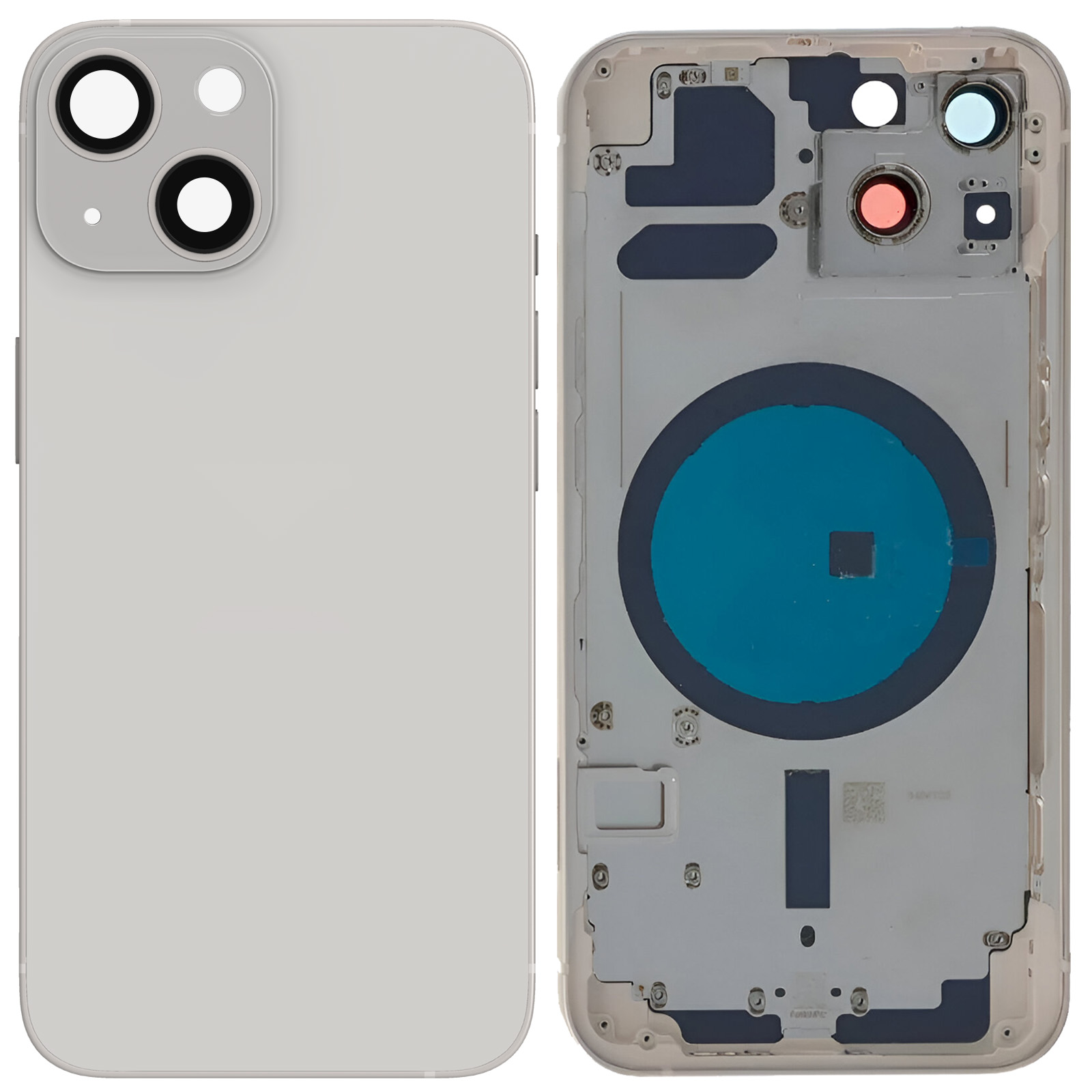 Sostituzione Vetro Posteriore Vetro Posteriore Superiore E Inferiore Per IPhone 5S - Bianco, Con Adesivo Preinstallato Lente Fotocamera IPhone 5S