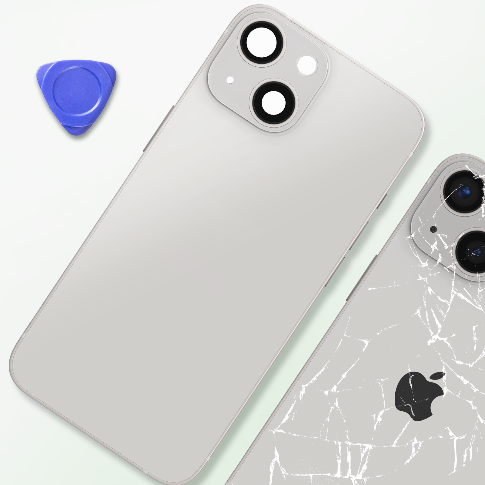 Châssis Arrière IPhone 13 Pro Blanc Avec Vitre - Boîtier De Rechange - Neuf