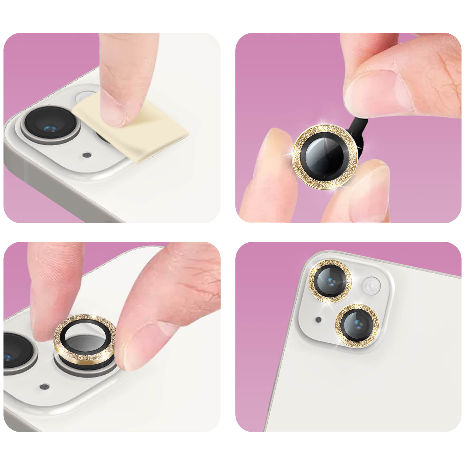 Lentille De Remplacement Avec Adhésif Pour Caméra IPhone 14 Plus - Verre, Neuf