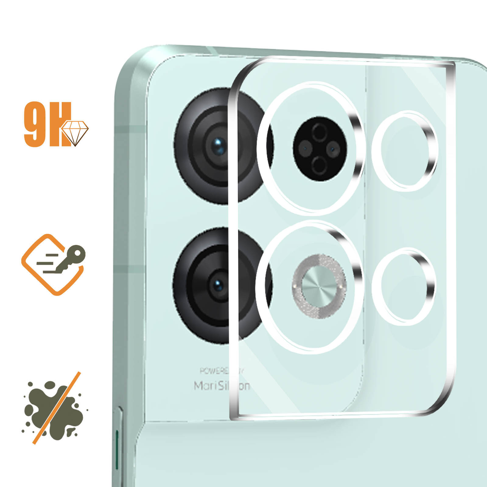 RKINC Vetro Temperato [3 Pezzi] per OPPO Reno 8 5G, Reno 8 Lite 5G, Pellicola salvaschermo, Durezza 9H 0,33 mm [garanzia a vita] [antigraffio][antifrantumazione][senza bolle