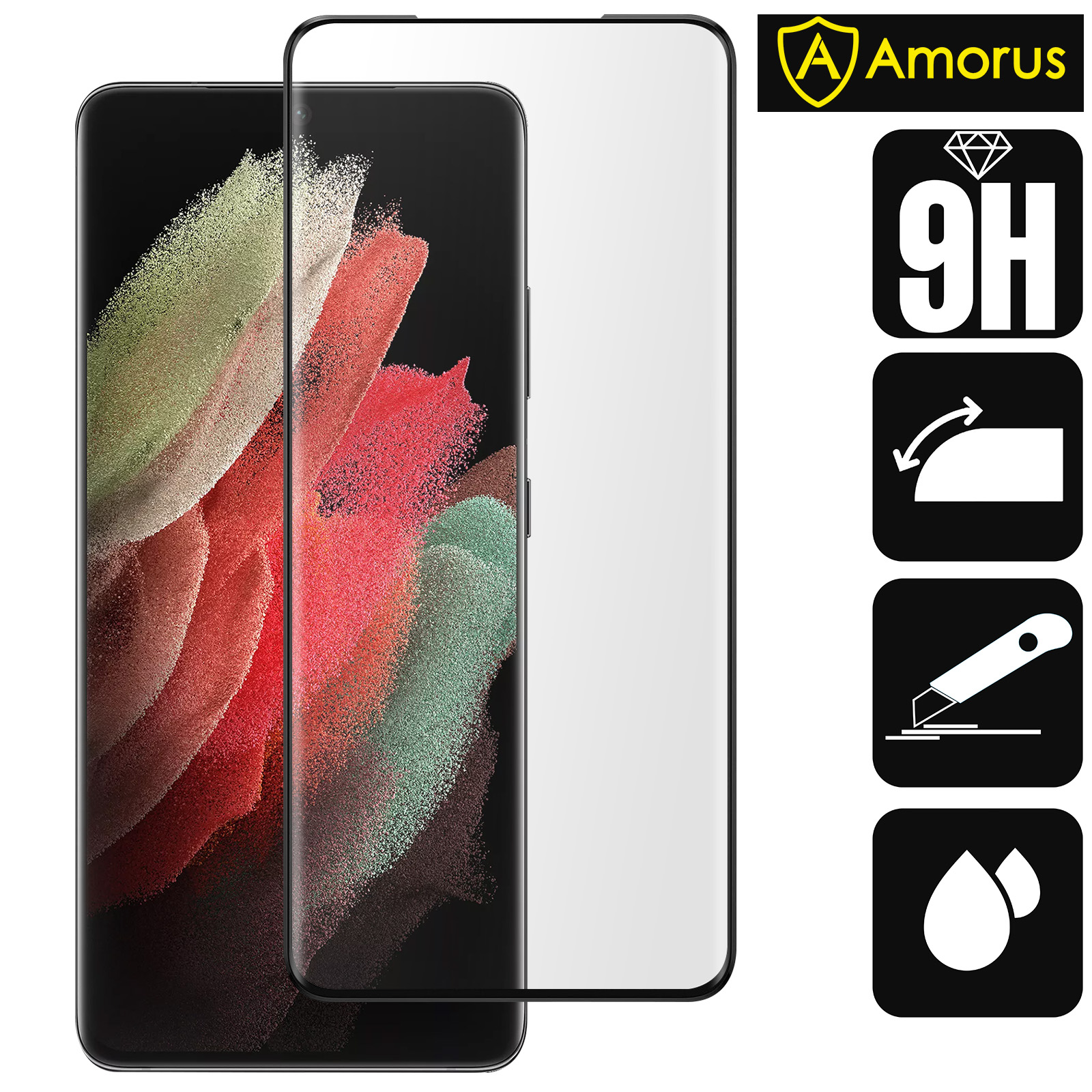 REY Pellicola salvaschermo per OUKITEL C21 PRO, Vetro temperato, di qualità Premium