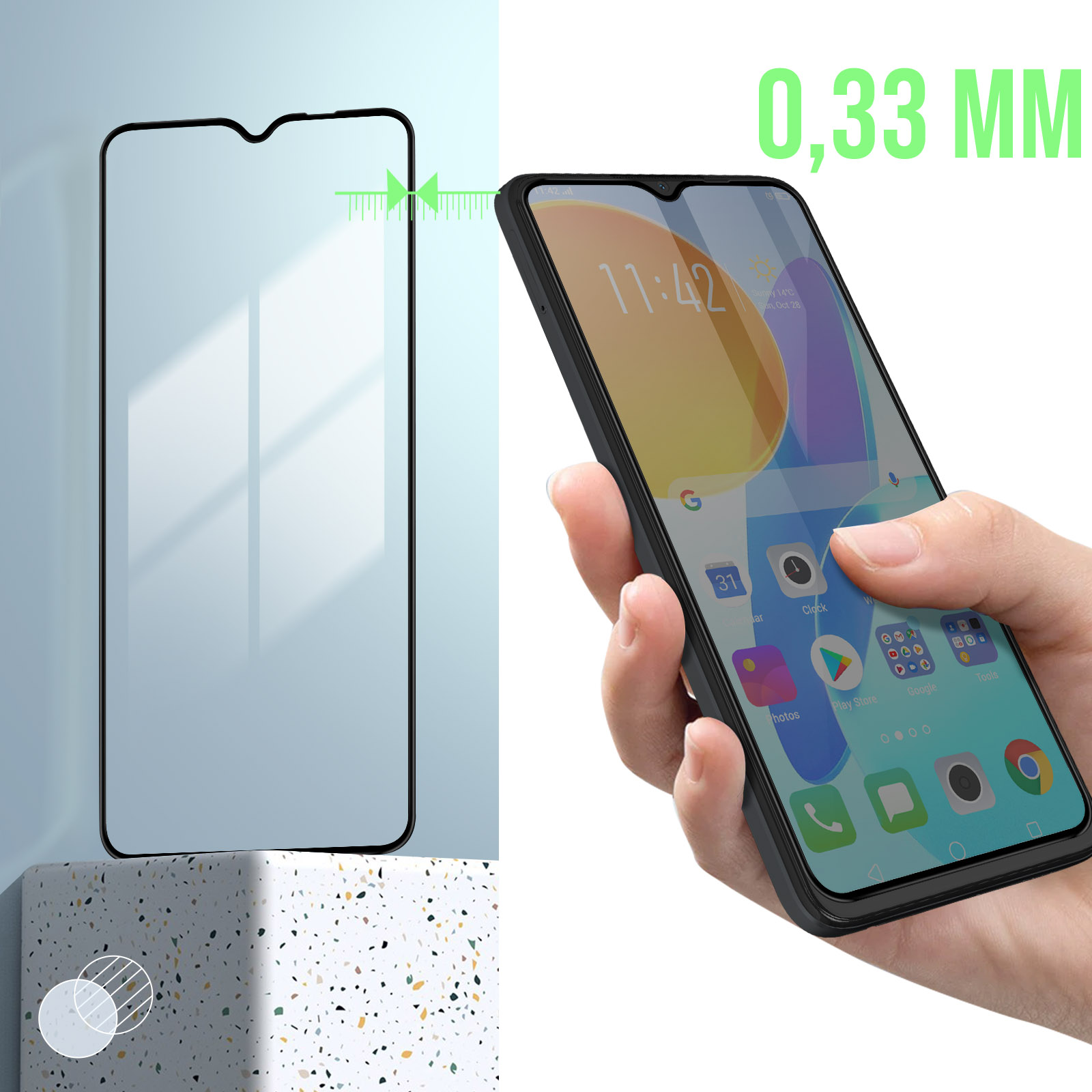 Protection écran En Verre Trempé Transparent Pour Honor X8 5G, X6, Honor 70 Lite