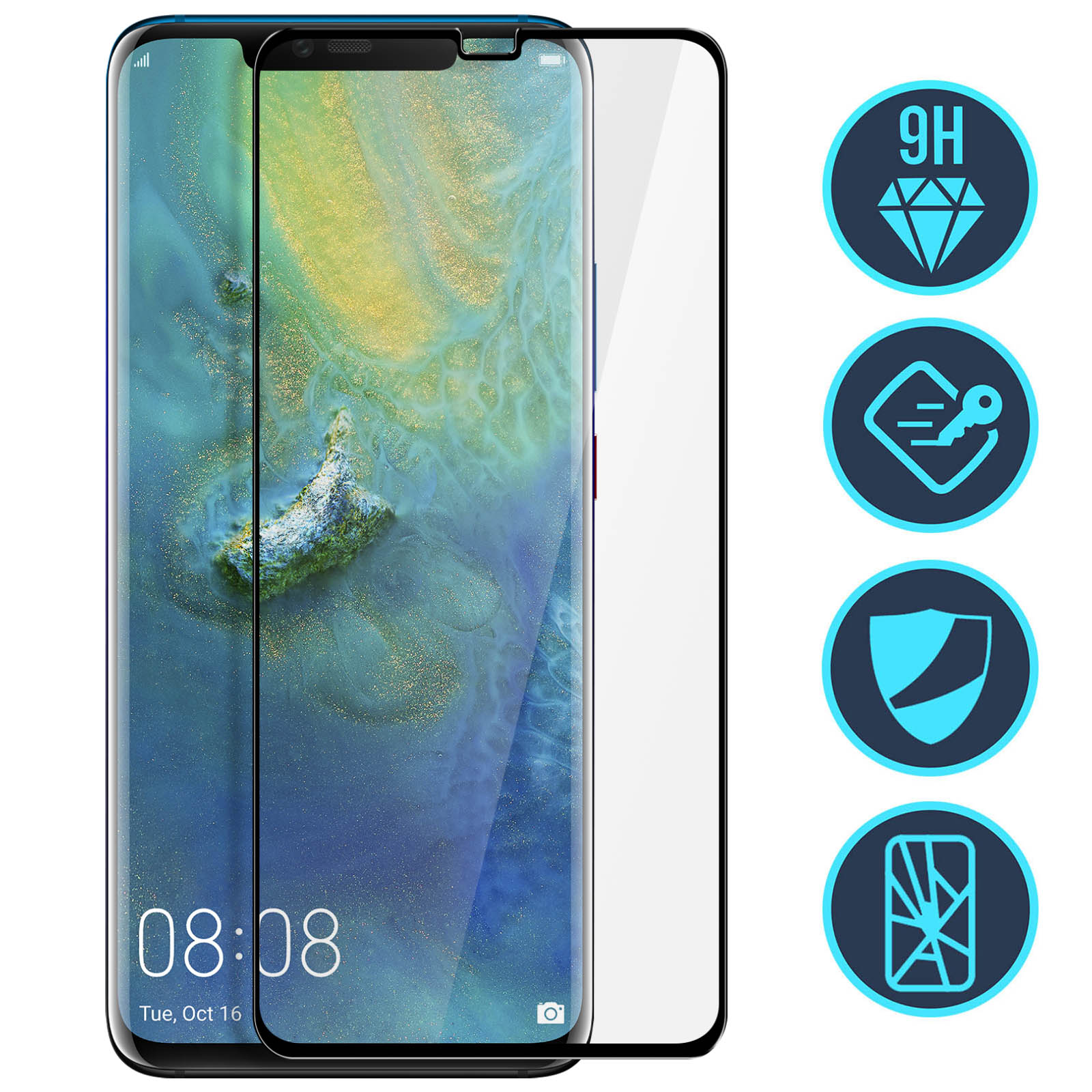 Pellicola In Vetro Temperato Per Huawei Ascend P8 (P8) - Proteggi Schermo Trasparente Anti-Graffio, 2 Anni Di Garanzia