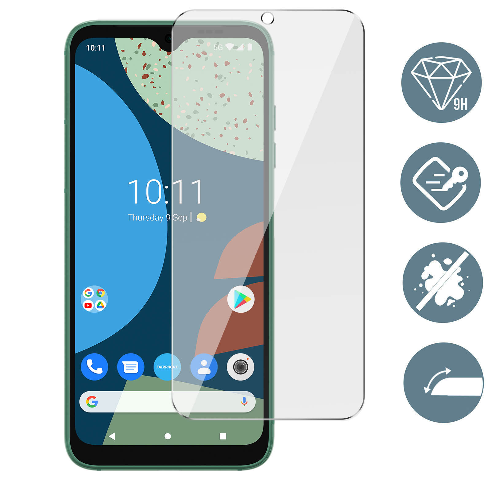 brotect Pellicola Protettiva Vetro per Fairphone 3 Protezione Schermo [ Durezza Estrema 9H, Chiaro
