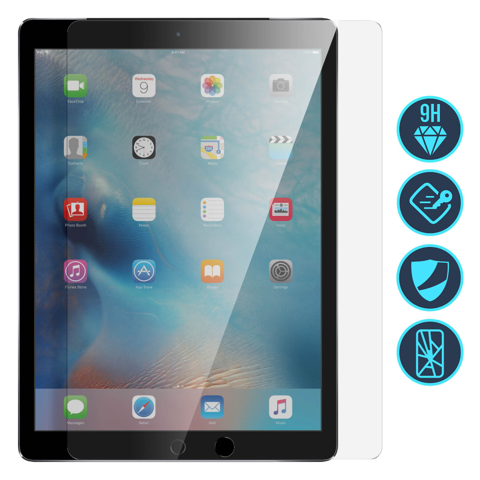 Vetro Temperato Generico Multidispositivo Pellicola Protettiva In Vetro Temperato Per IPad - Confezione Da 2, Anti-Graffio E Anti-Luce Blu Pellicola Ipad 2018 - Foto 2