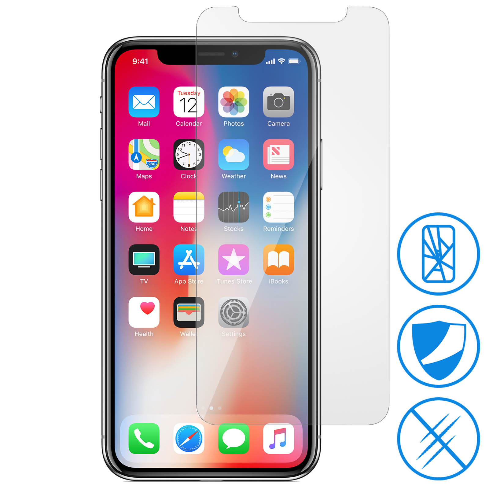 LAUT Custodia In Vetro Minerale Per IPhone 11 Pro - Retro In Vetro Temperato Con Motivo Minerale, Bianco - 6