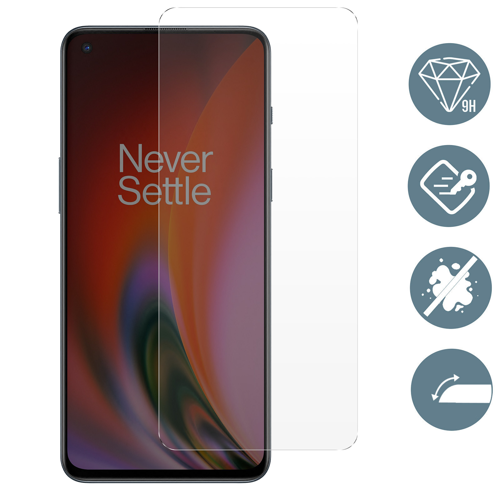 Cover Protettiva OnePlus Nord CE 2 5G Verde - TPU Foglie Design