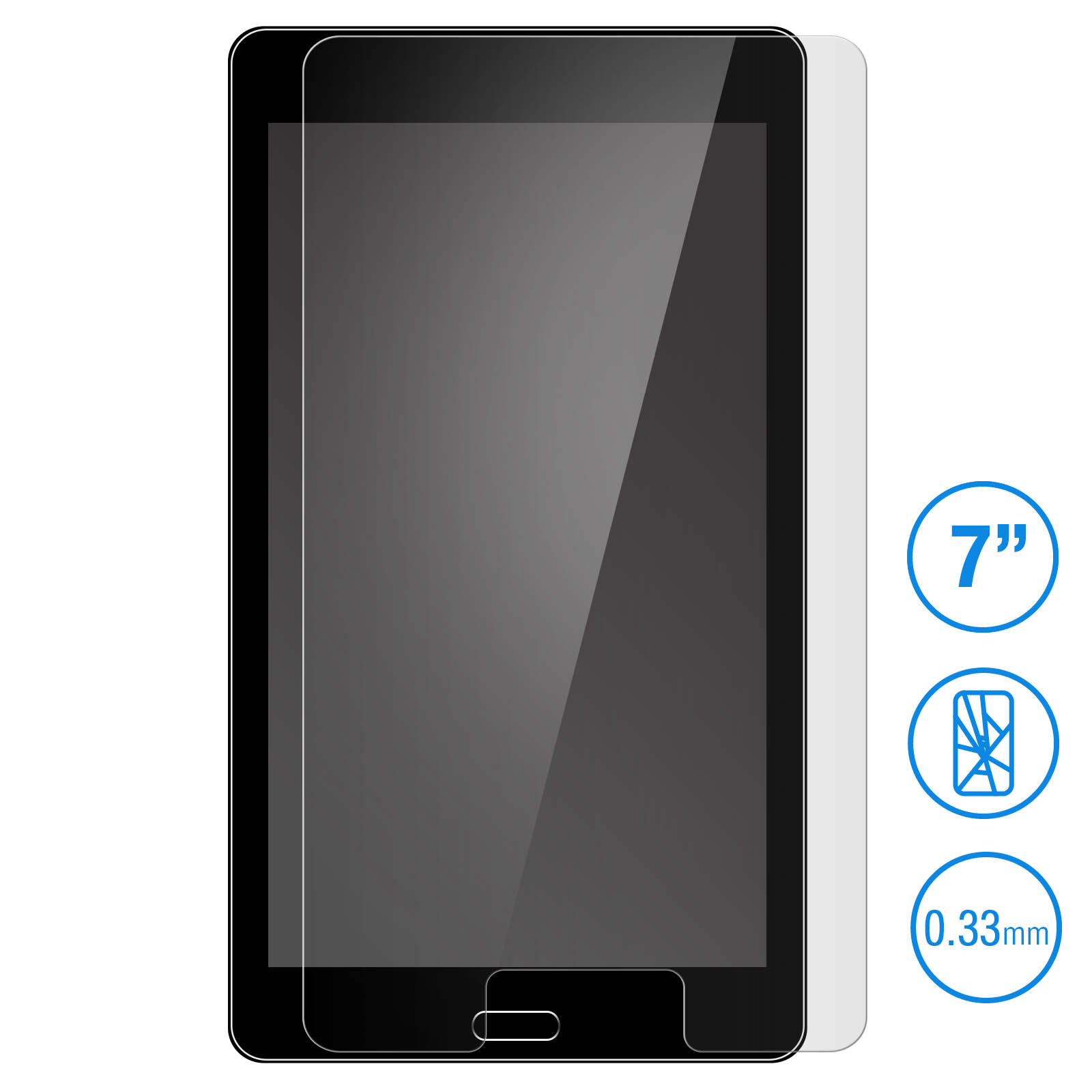 2 Films De Protection En Verre Trempé Pour écran TM7, Dureté
