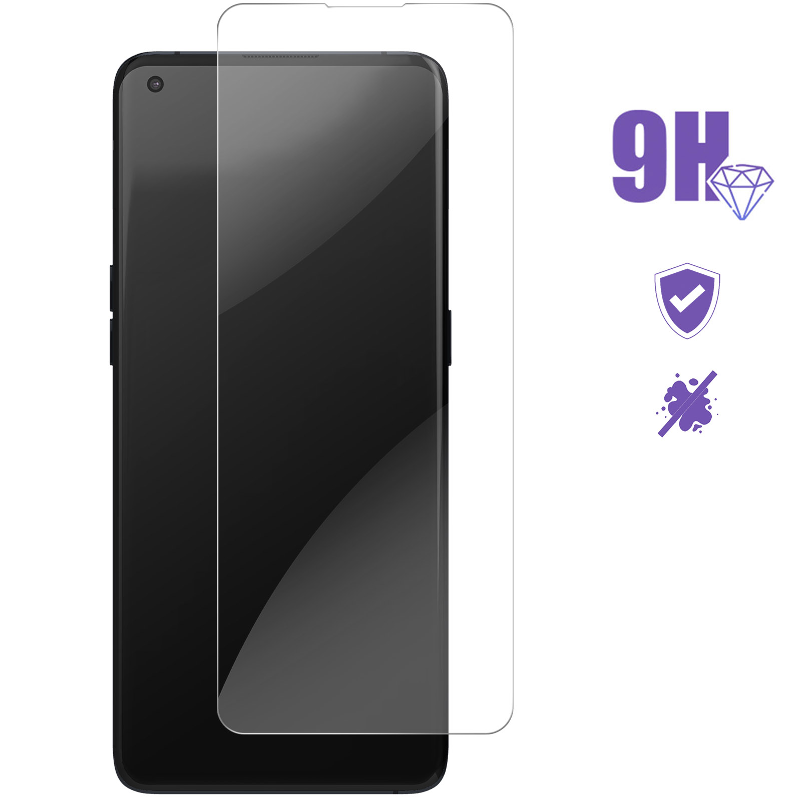 Protection écran Verre Trempé 3D TM-Concept Pour Oppo Find X5 Pro - Noir - Compatible Coques