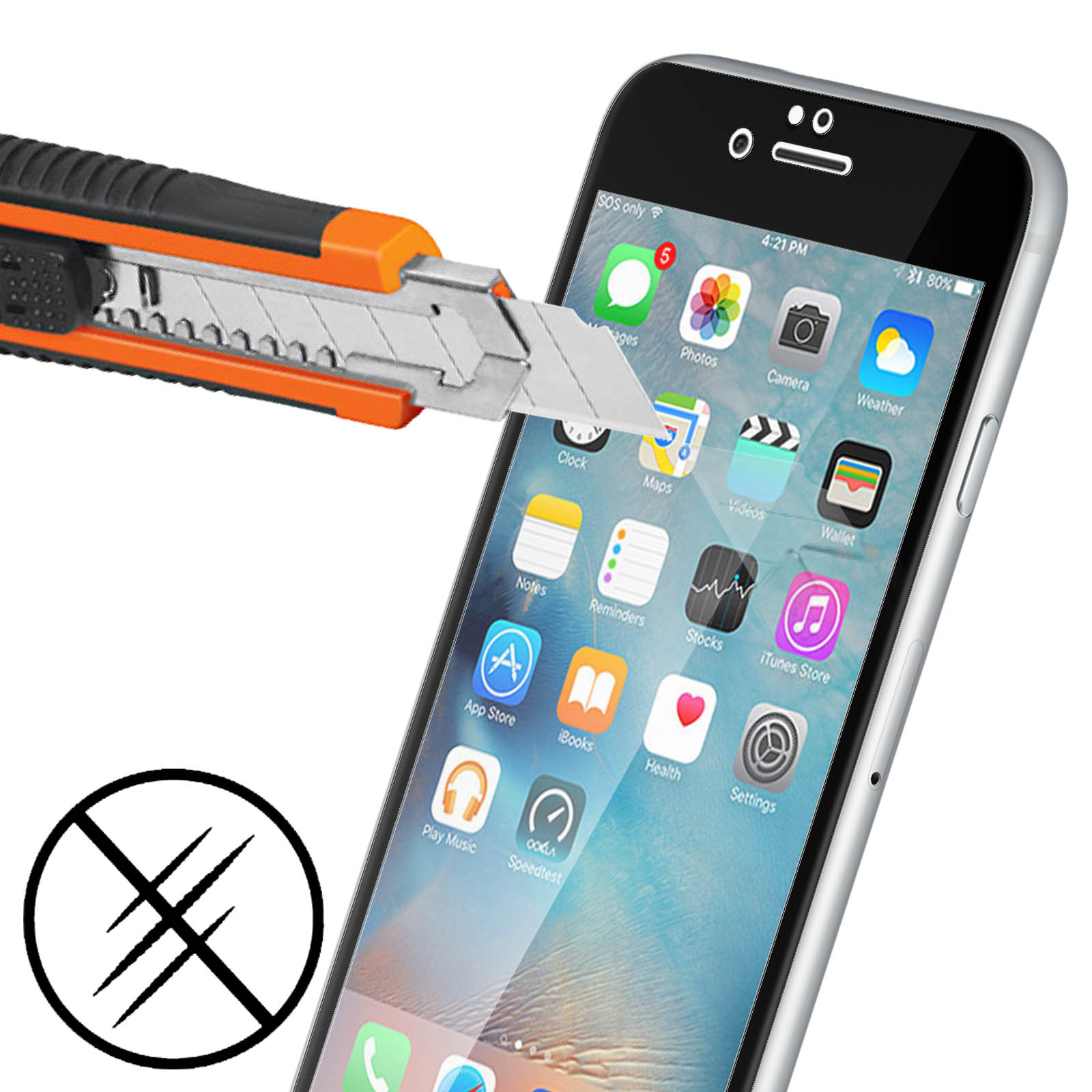 Vetro Temperato iPhone 6 Plus / 6S Plus Cadorabo - Protezione Trasparente 9H