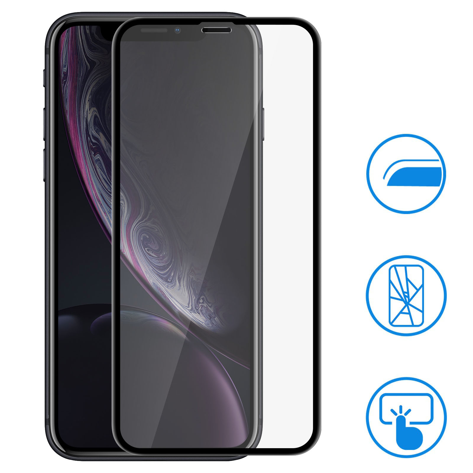 3mk - Pellicola Apple Iphone 11 Vetro Flessibile Antiurto Contorni Neri