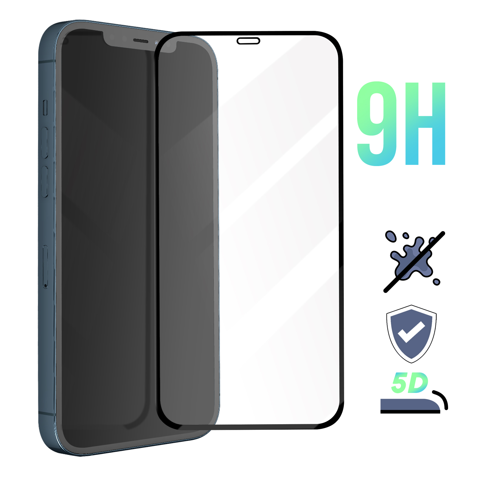 Acquista la pellicola protettiva in vetro temperato 5D per iPhone 15 Plus