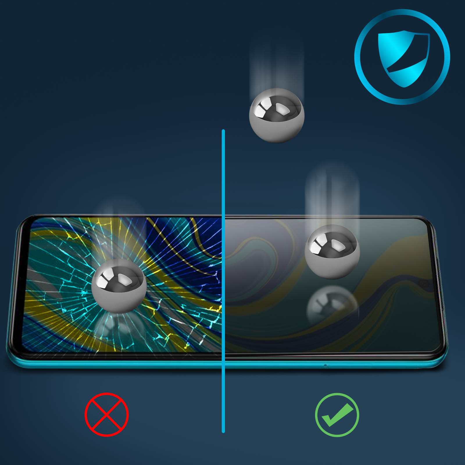 Lotto 4 Vetri Temperati Per Xiaomi Redmi Note 9S, 9 Pro, 9 Pro Max - Protezione Schermo, Trasparente