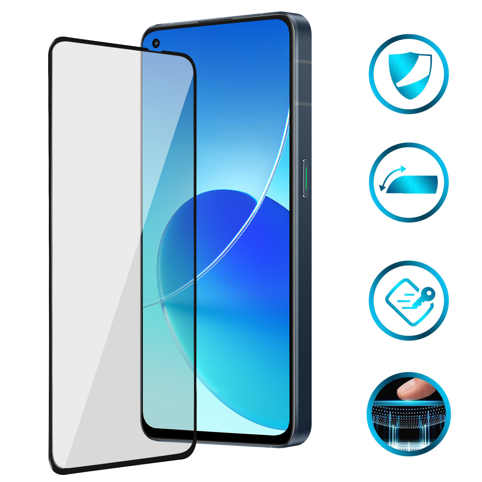 NEW'C 2 Pezzi Vetro Temperato Per Honor View 10 - Durezza 9H, 0,33mm, Antigraffio, Anti-impronte, Trasparente - 4
