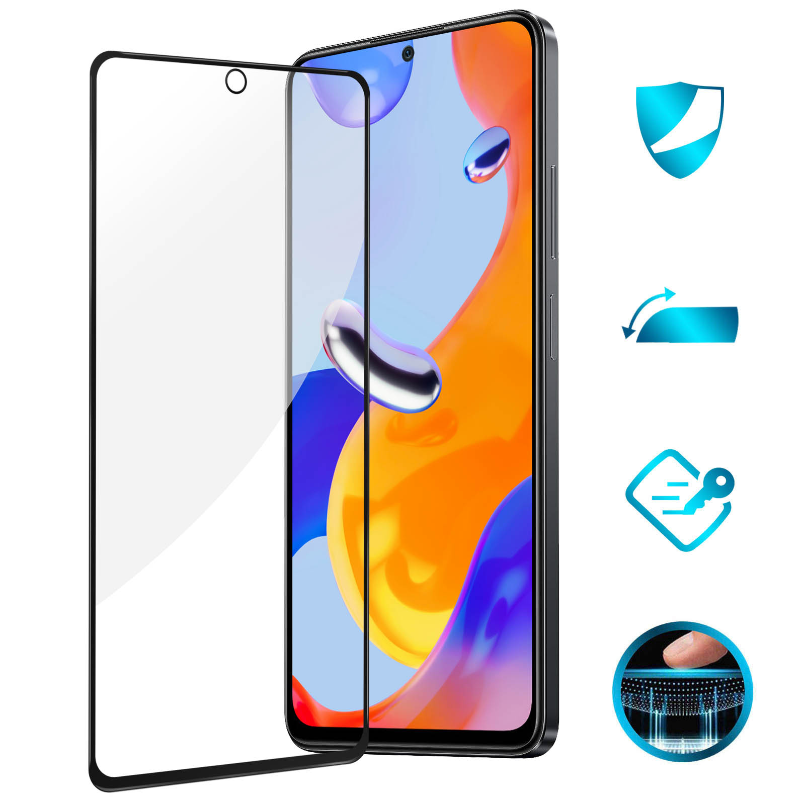 Pellicola Protettiva Brotect AirGlass Opaca Per Xiaomi Redmi Note 11 Pro+ 5G, 3 Pezzi, Anti-Riflesso, Durezza 9H, Made In Germany - copertina