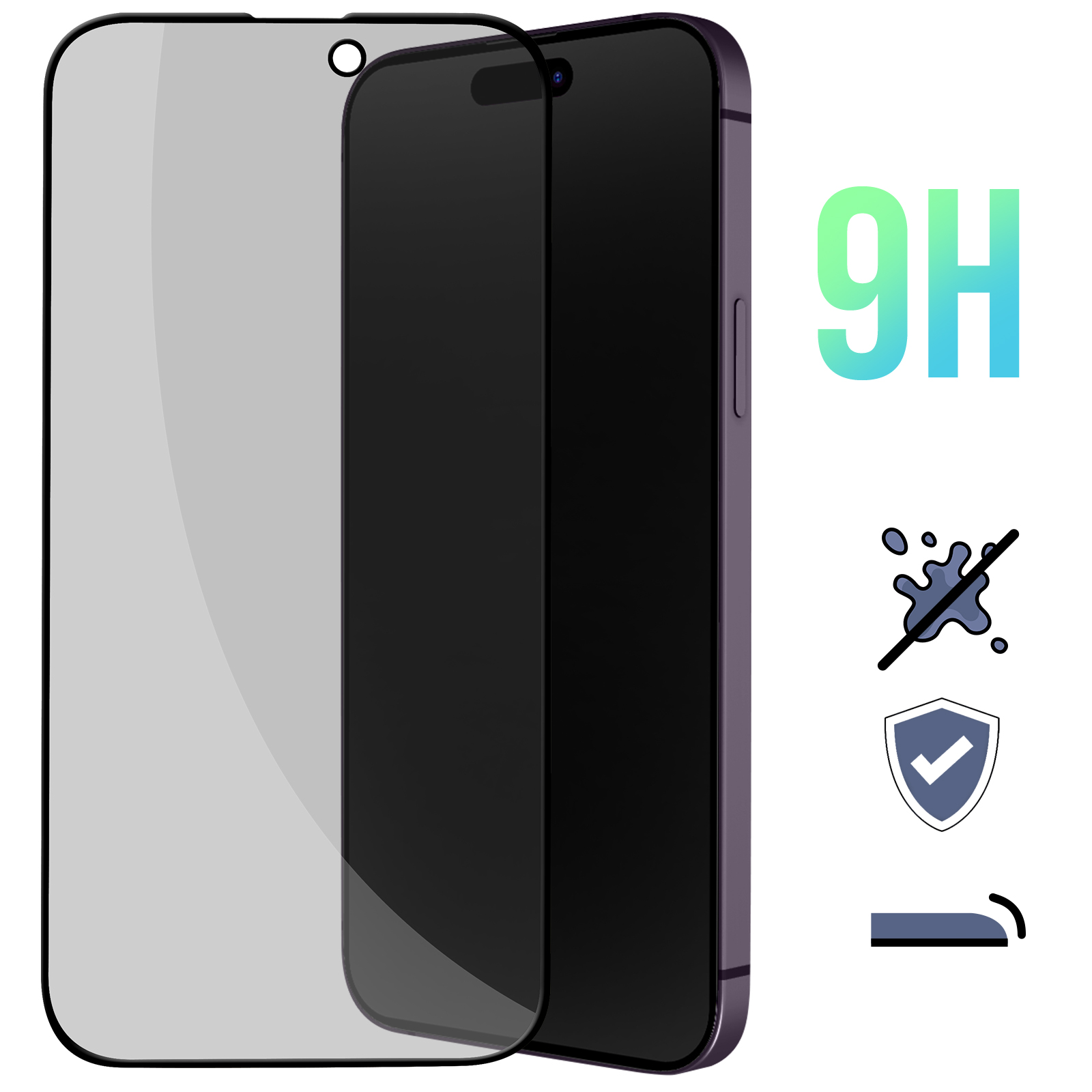 Vetro Privacy IPhone 14 Plus Vetro Temperato Antispia Per IPhone 14 Pro Max E 14 Plus - Protezione Privacy, 9H Vetro Temperato Nero Per Apple