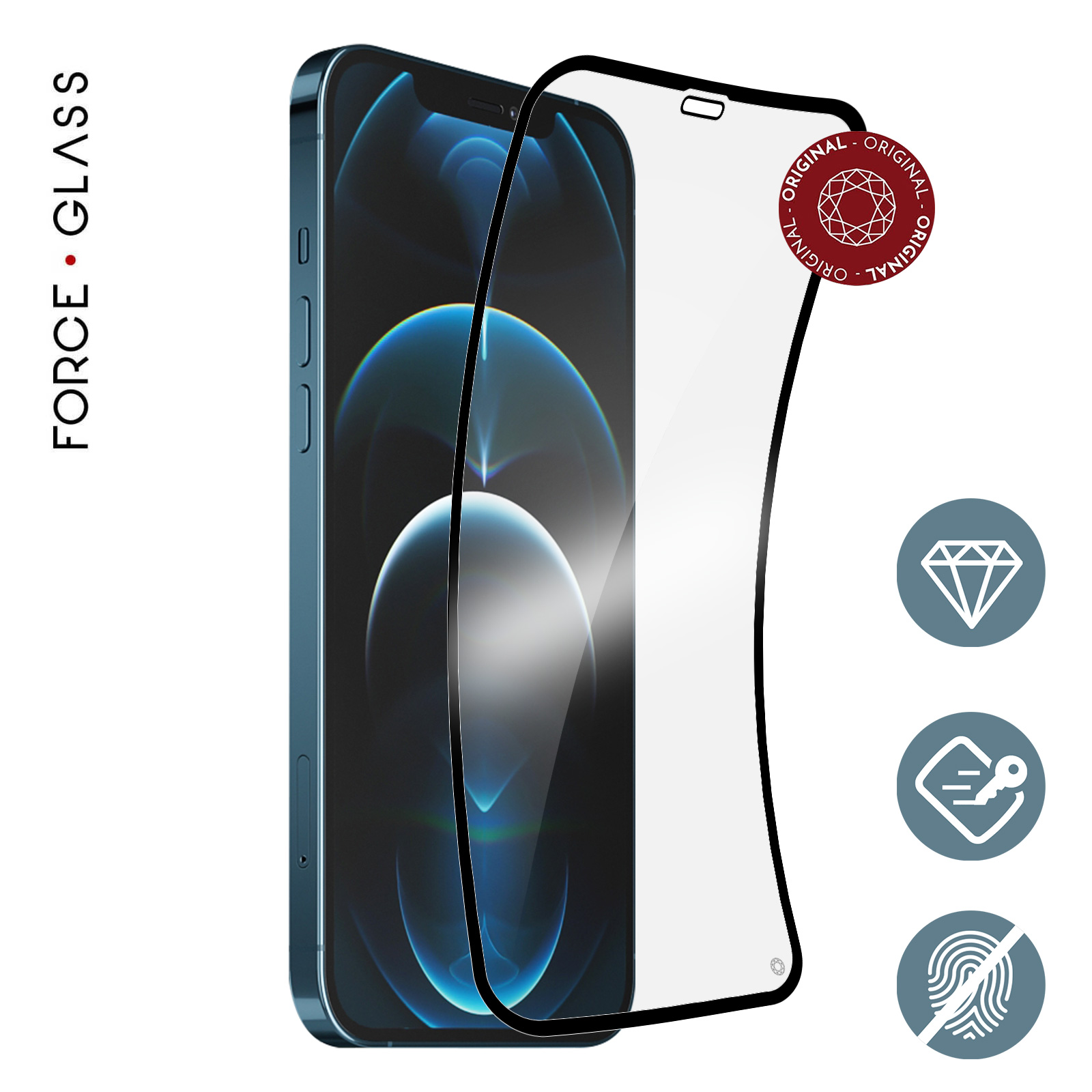 Force Glass – Pellicola In Vetro Minerale 9H Per IPhone 12 / 12 Pro – Anti Impronta E Kit Applicazione – Garanzia A Vita - 3