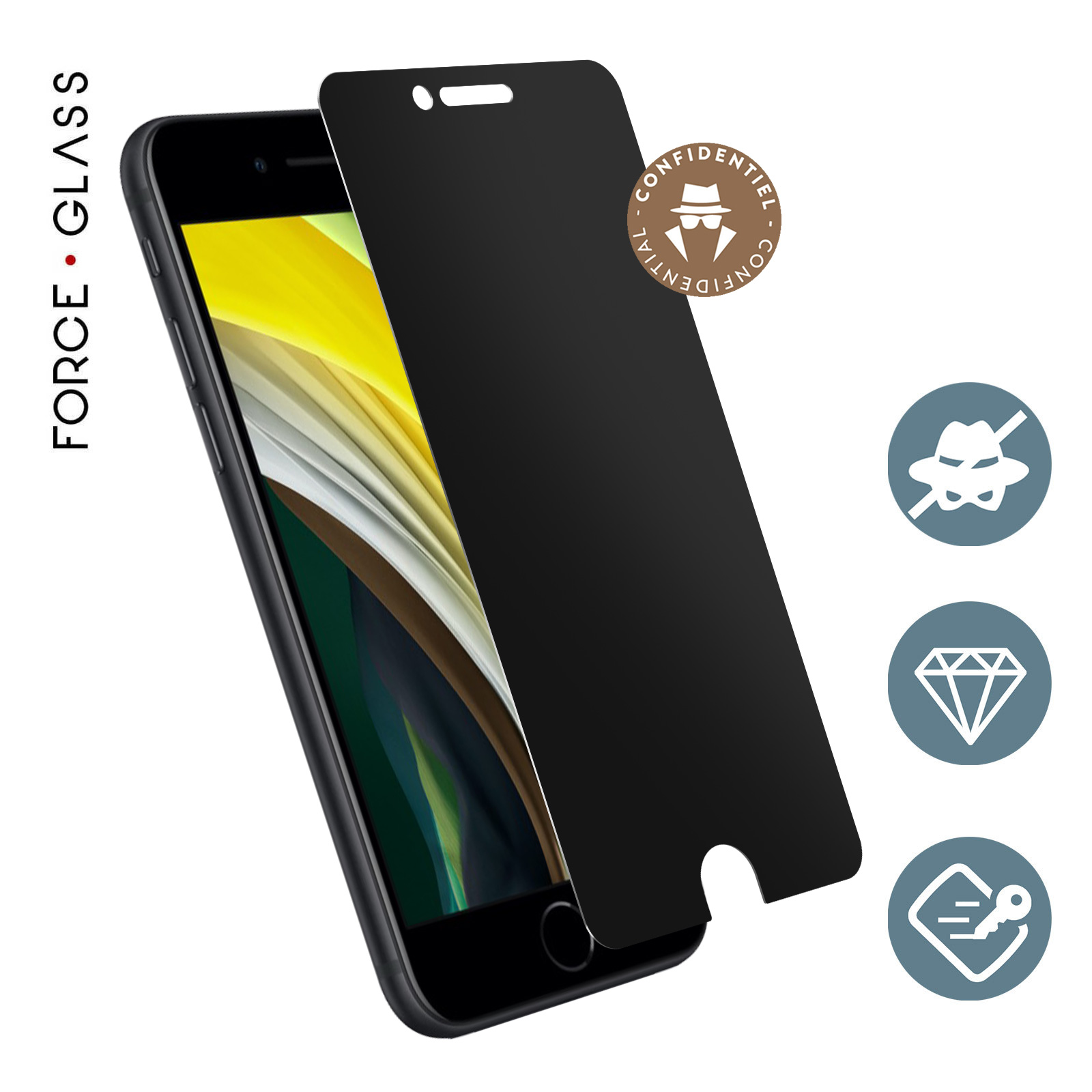 Forceglass Vetro Temprato Per IPhone 7 – Durezza 9H E Anti-impronta - 3