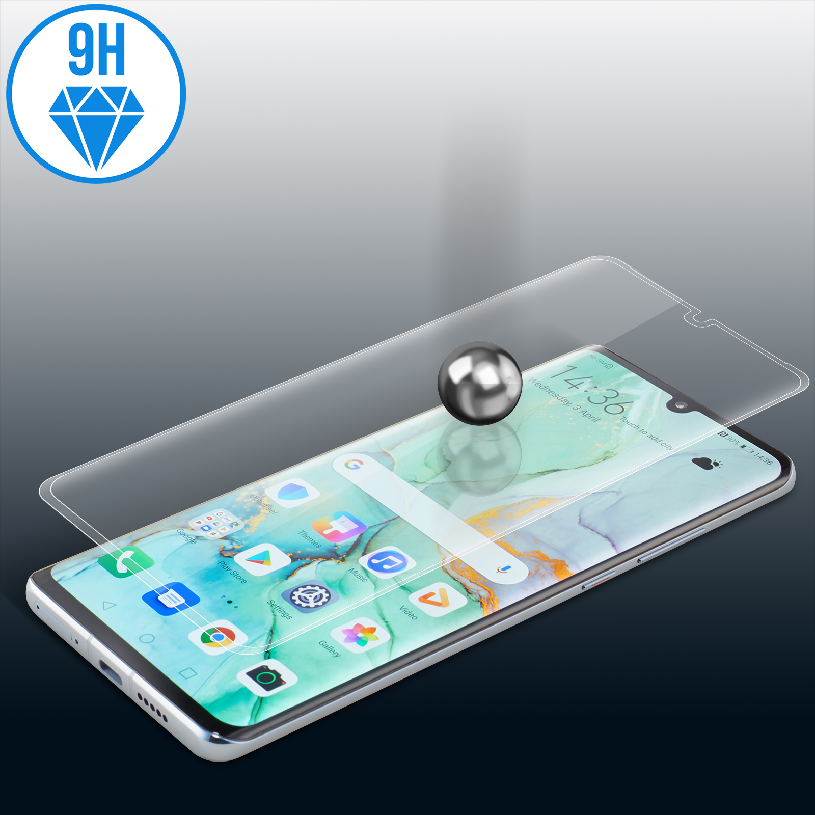 Kit Protezione Completo Per Huawei P30 Pro: Cover Trasparente TPU + Pellicola In Vetro Temperato Curvo