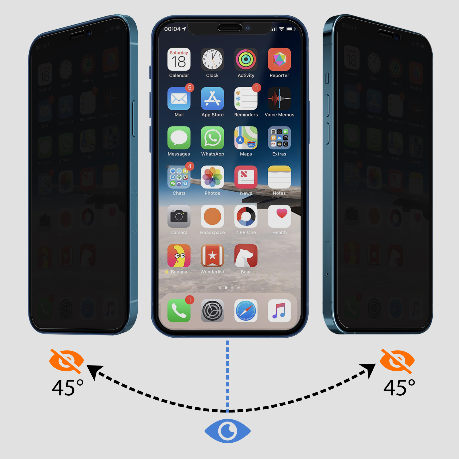 Confezione da 3 pellicole protettive per iPhone 17/16/15/14