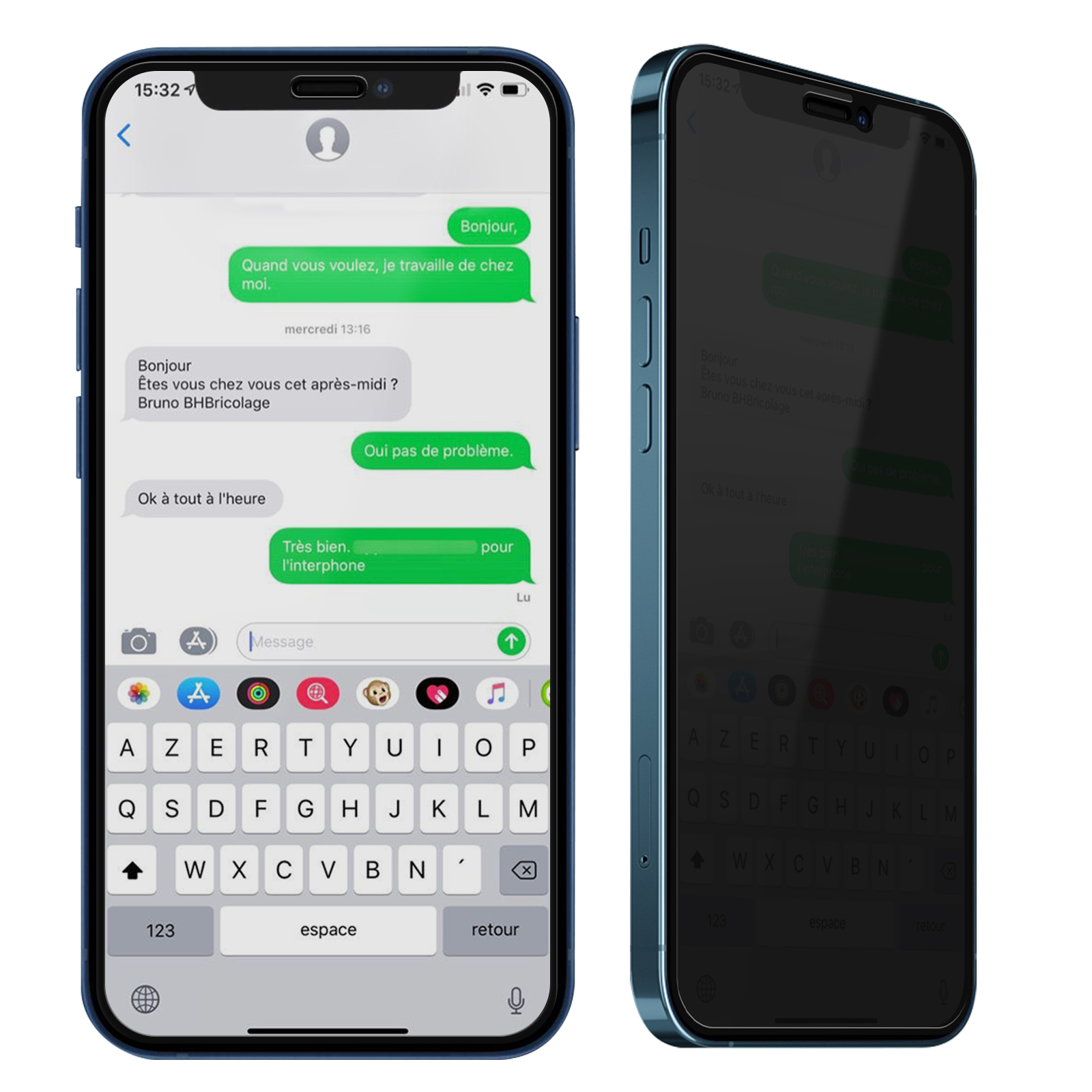 Vetro temperato per iPhone 14 Pro Max bordo nero - Punto Ingrosso