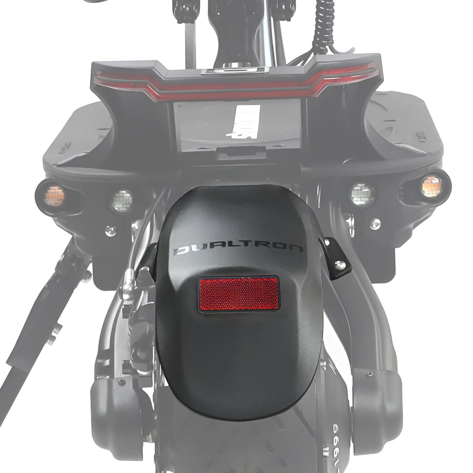 Parafango Scooter Elettrico Parafango Posteriore Per Scooter Elettrico - Antispruzzo, 4 Fori, Materiale ABS Nero Di Ricambio Parafango ABS Nero Antispruzzo