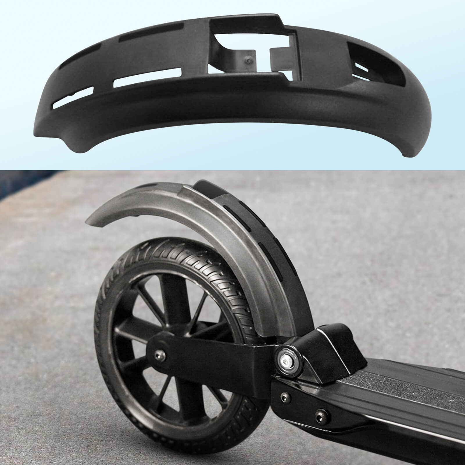 2 Pièces Garde-Boue Trottinette Électrique Universel Arrière - Protection ABS Robuste