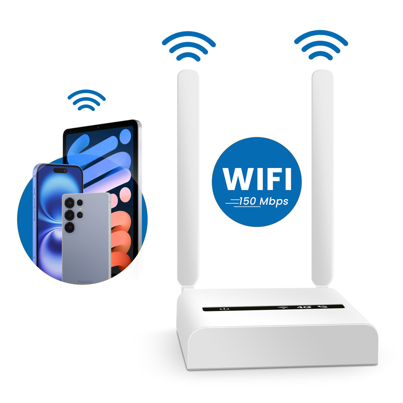 Geemarc CL2000 – Adaptateur Pour Téléphone Fixe Sur Réseau Mobile 4G – Nécessite Une Carte SIM, Peut Servir De Point D'accès WiFi, Batterie De Secours Intégrée