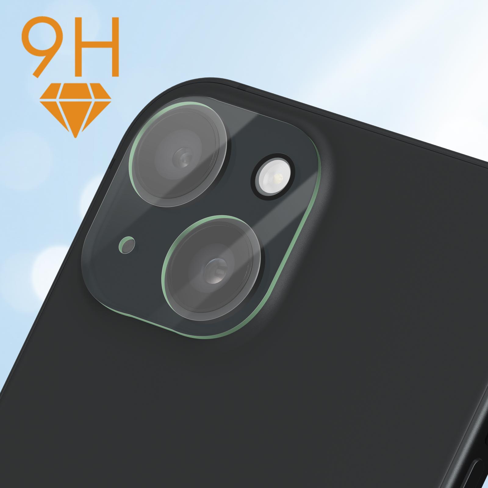 MiRowy Protezione Fotocamera In Vetro Temperato Con Telaio Metallico Per IPhone 15 / 15 Plus – Nero, Durezza 9H - 4