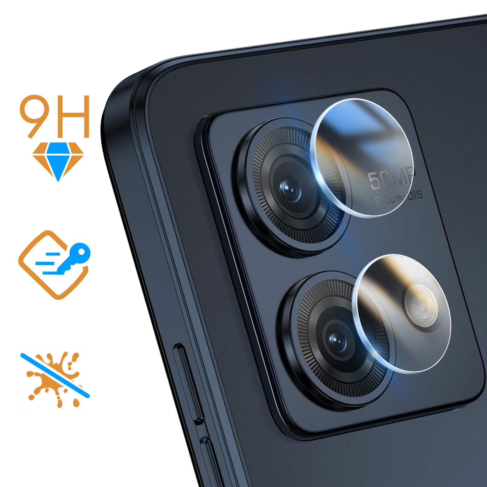 Vetro Posteriore Per Fotocamera Motorola Moto G Pro (XT2043-7, XT2043-4) - Ricambio Con Adesivo, Lente Posteriore E Principale